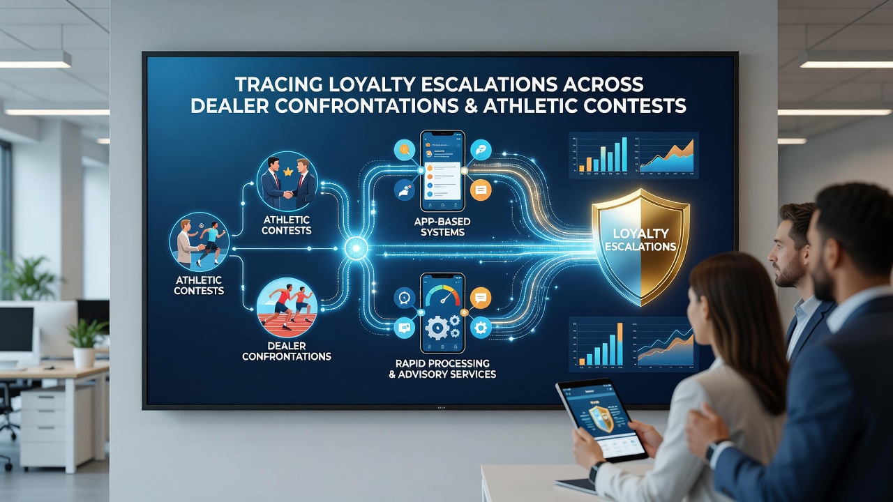 Mobile app interface showing loyalty progression across live dealer tables and sports betting sections with instant transaction indicators