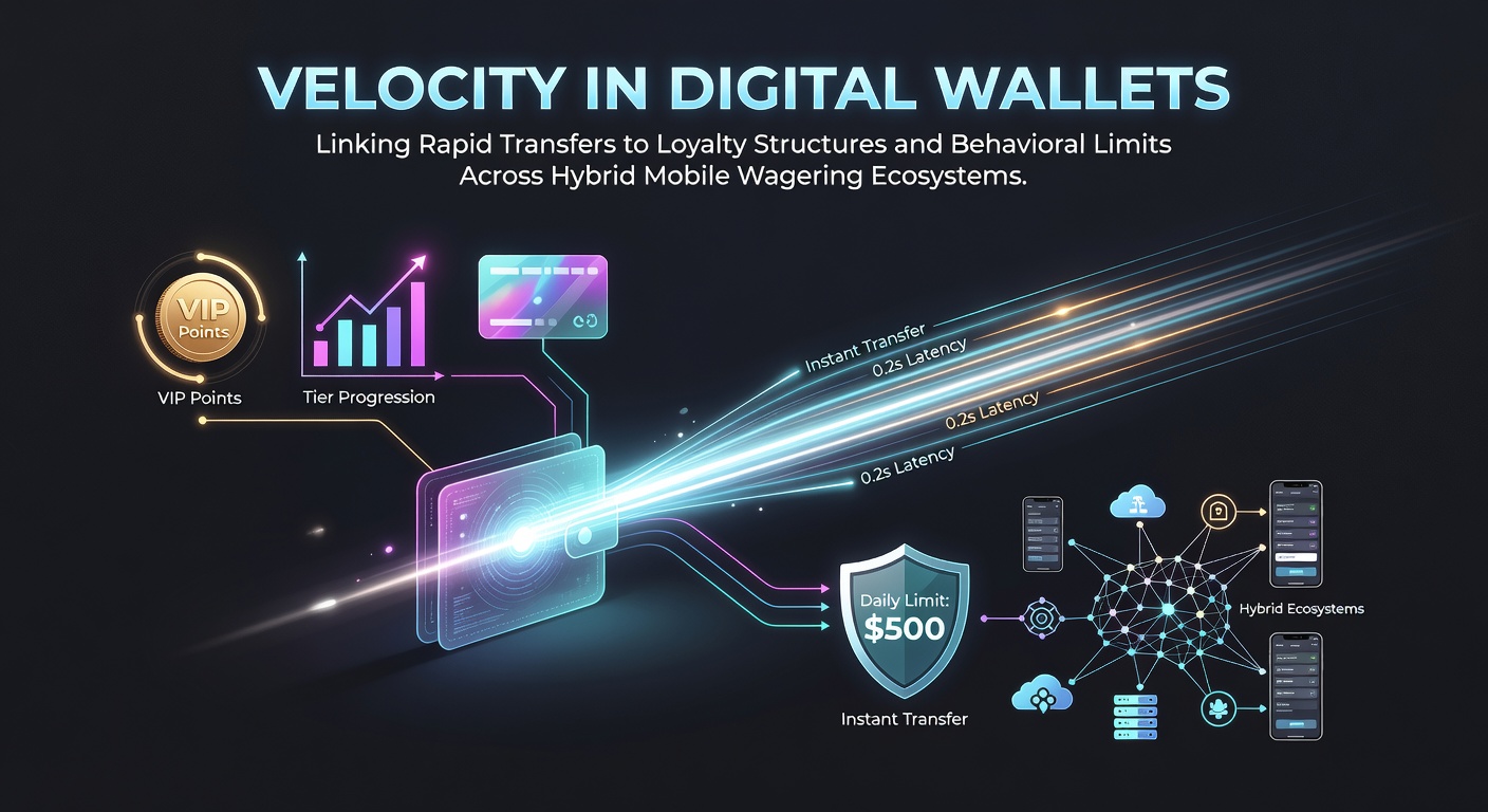 Digital wallet interface showing rapid transfers between accounts in a mobile wagering app